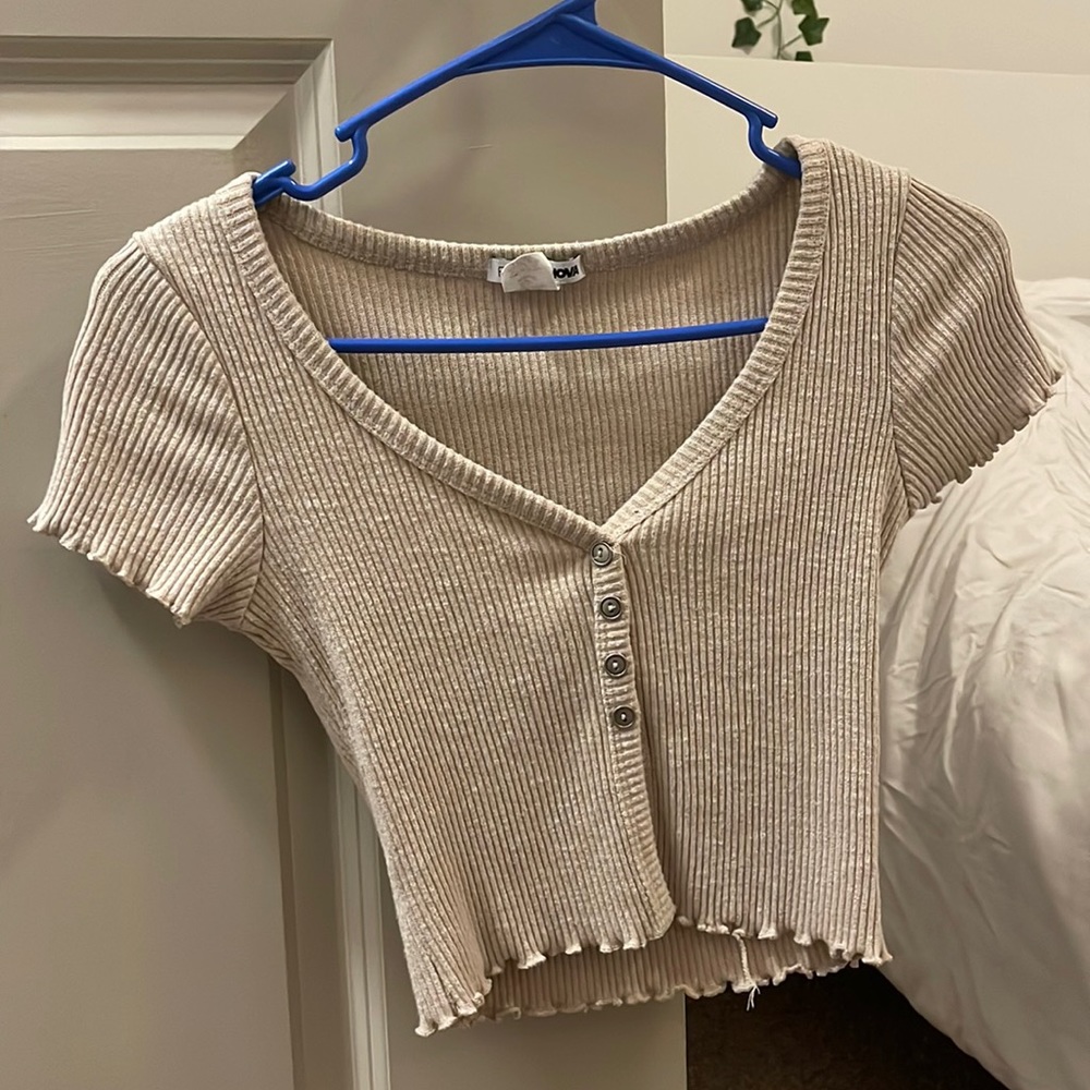 Tan crop top
